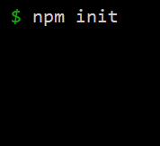 npm init command